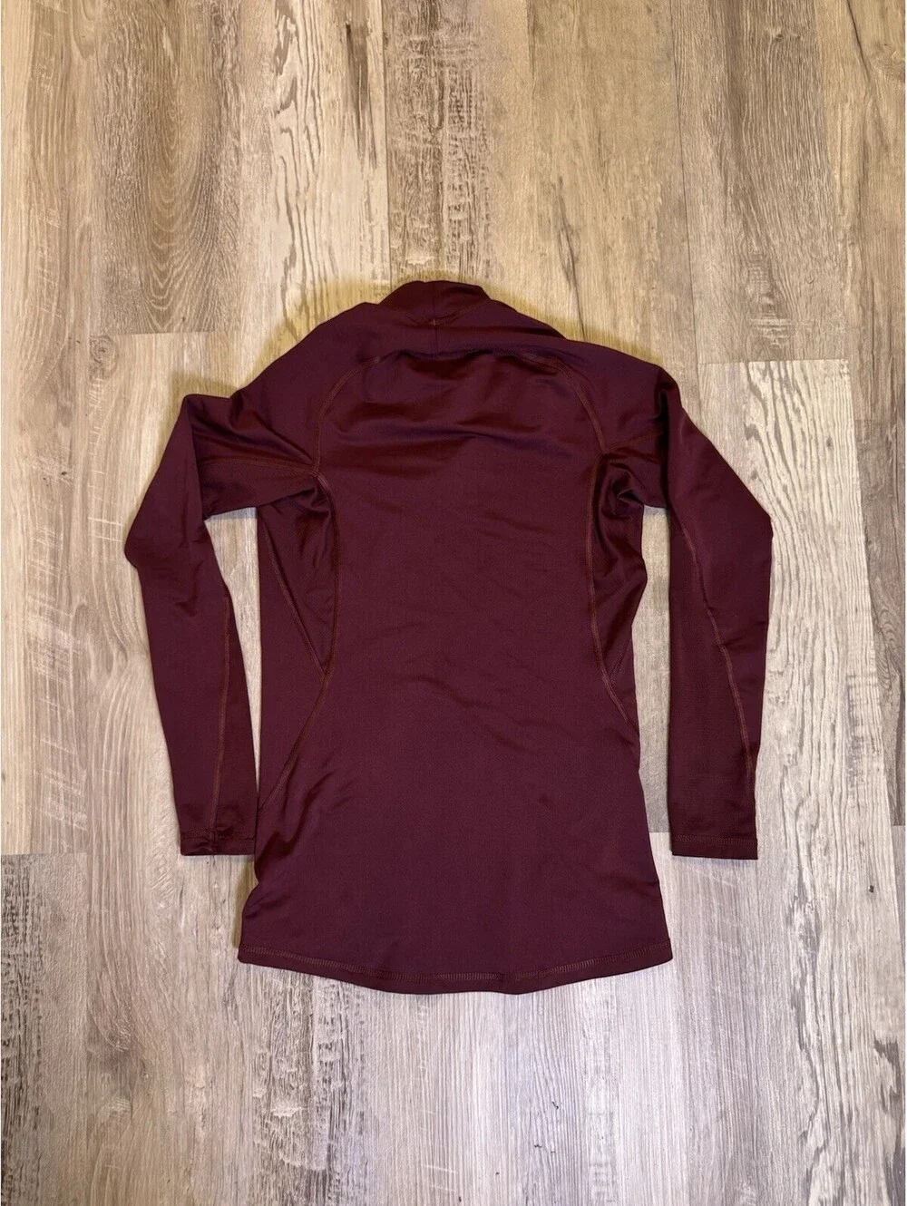 Adidas Men’s XS Maroon Mock Neck Long Sleeve Compression Training Shirt